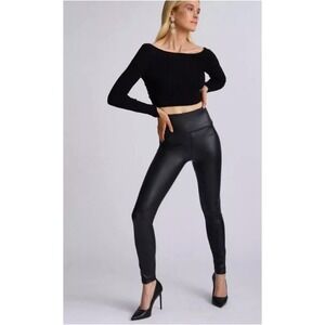 Bagatelle Faux Leather Leggings Womens XL Black High Rise Stretch Vegan Moto